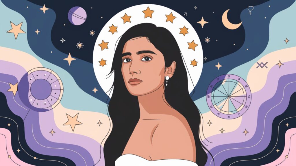 an illustration of isha ambani with a halo of star uLfxNR7 Q1Skjc1IU HEOw BLJ7Hb4xRIioePVGzaXL6Q