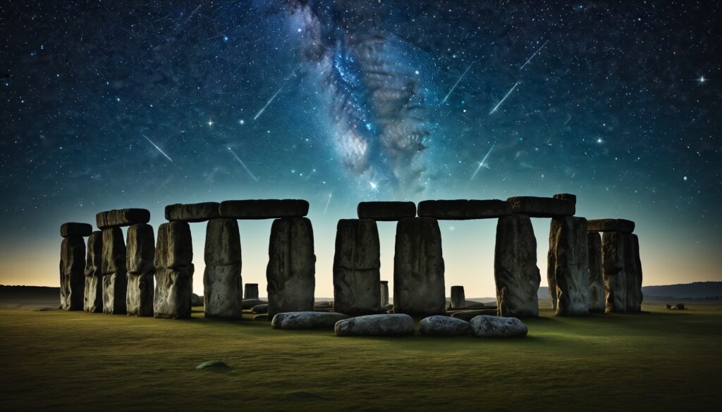 Rabin Das Stonehenge under a starry night sky with glowing g 63719a08 d80c 4783 8ea8 9bc28818c768